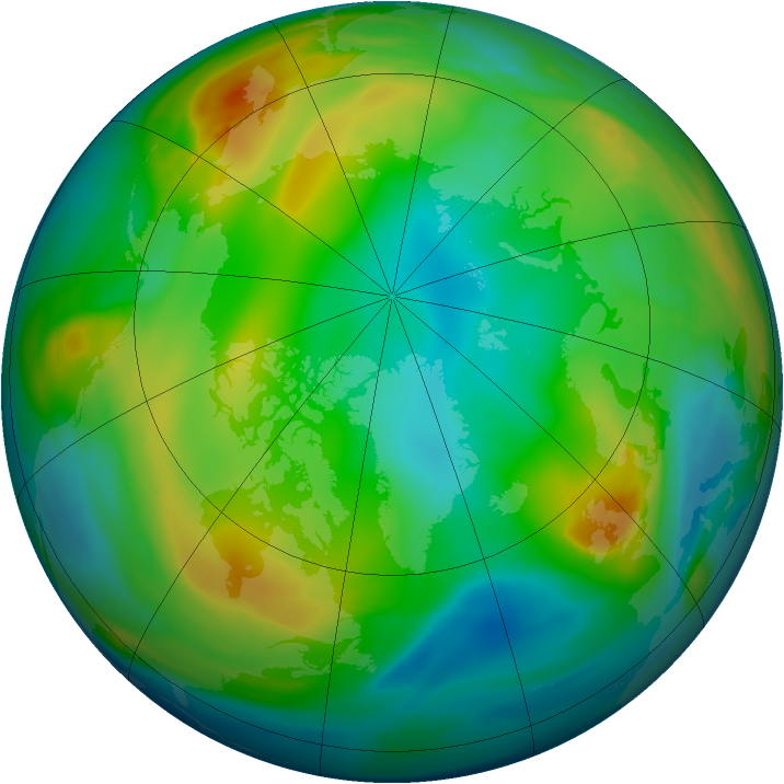 Arctic ozone map for 25 December 2004
